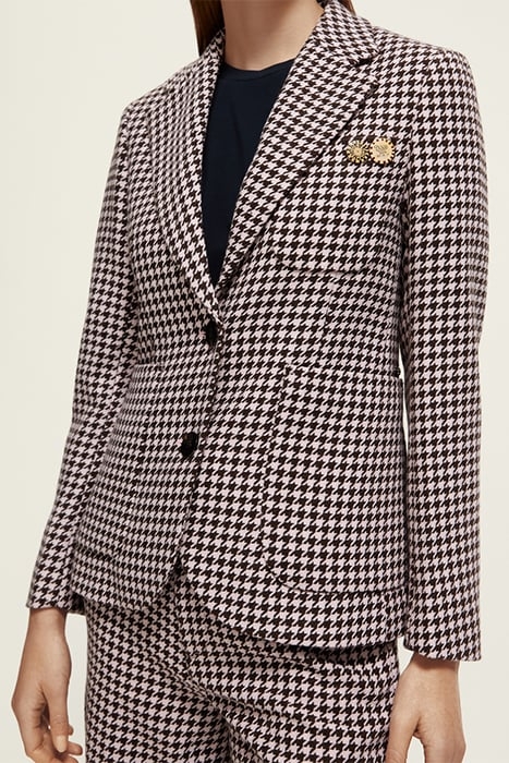 HOUNDSTOOTH SINGLE BREASTED BLAZER HOUNDSTOOTH PINK CLOUD 6