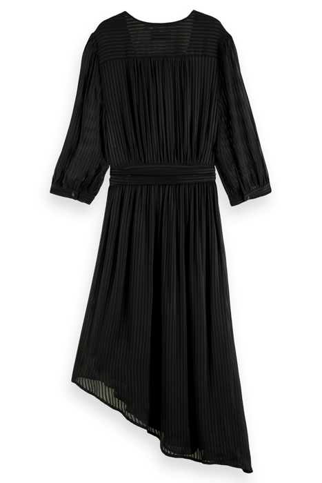 ASYMMETRIC WRAP DRESS BLACK 5