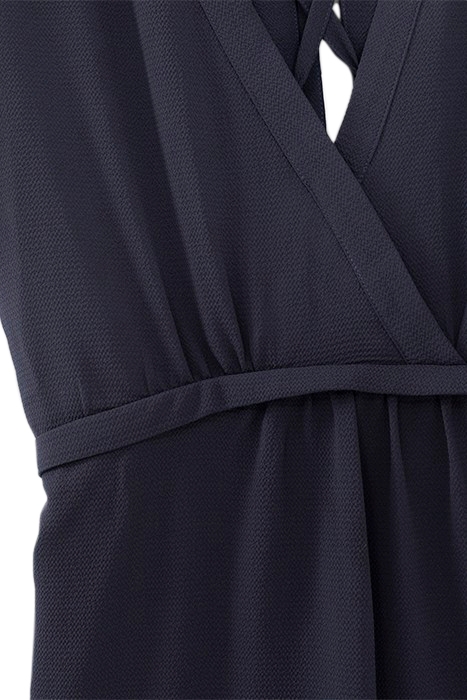 NAVY DRESS WITH LACED BACK 5