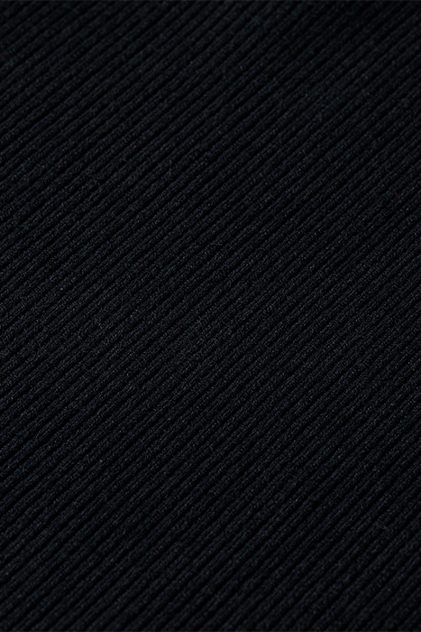 BUTTON DETAIL SKINNY RIB PULLOVER BLACK 7