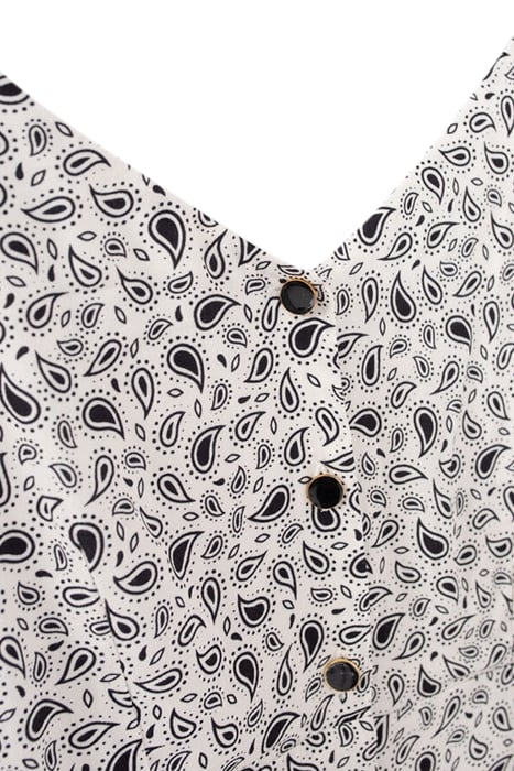 CASHMERE PRINT WHITE DRESS 5