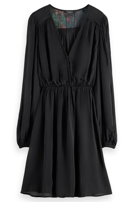 BALLOON SLEEVE MINI DRESS EVENING BLACK 4