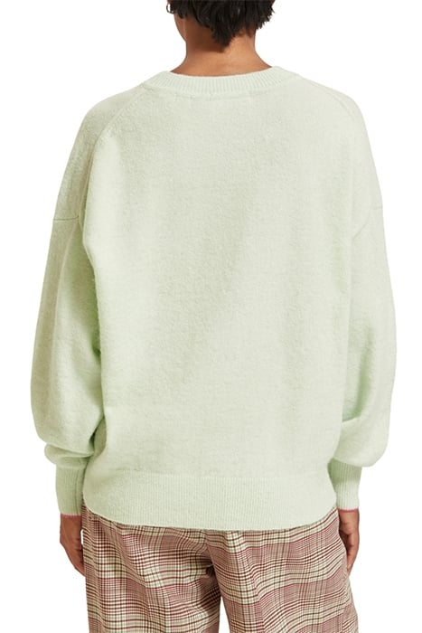 FUZZY CREW NECK PULLOVER LIGHT MINT 2