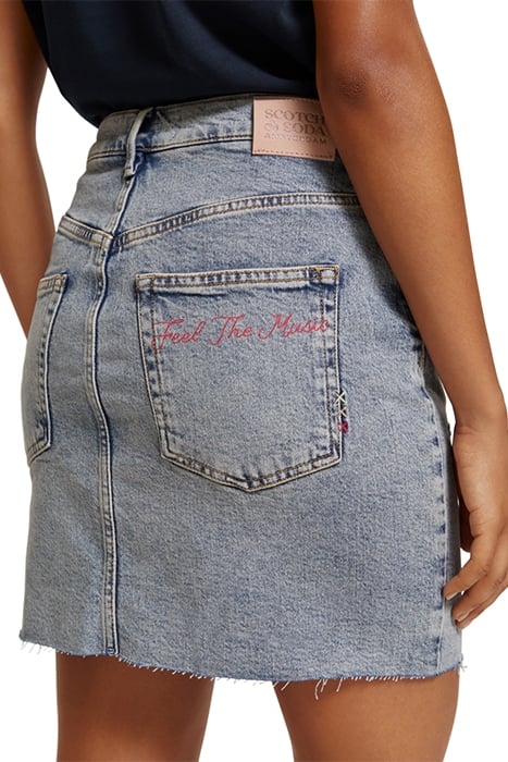 DENIM MINI SKIRT WITH PREMIUM WASH DANCE IT OUT 8