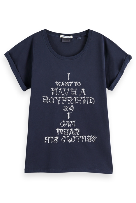 GRAPHIC PRINT T-SHIRT WASHED NAVY 4