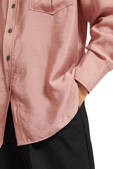 RELAXED FIT SHIRT WITH BEADED COLLAR AND CHEST POCKETS DUSTY 7