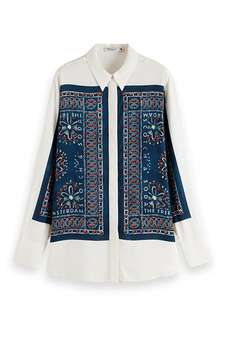 RELAXED FIT SHIRT WITH BANDANA PRINT B SIDES BANDANA MARINE 4