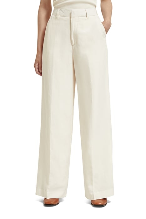 HANA - TAILORED HIGH RISE WIDE LEG PANTS ECRU 1