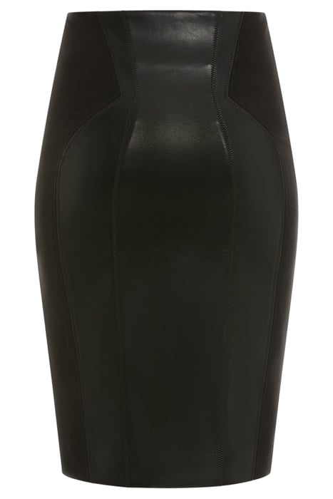 MARCIANO BY GUESS ROSE SKIRT JET LEATHER BLACK 5