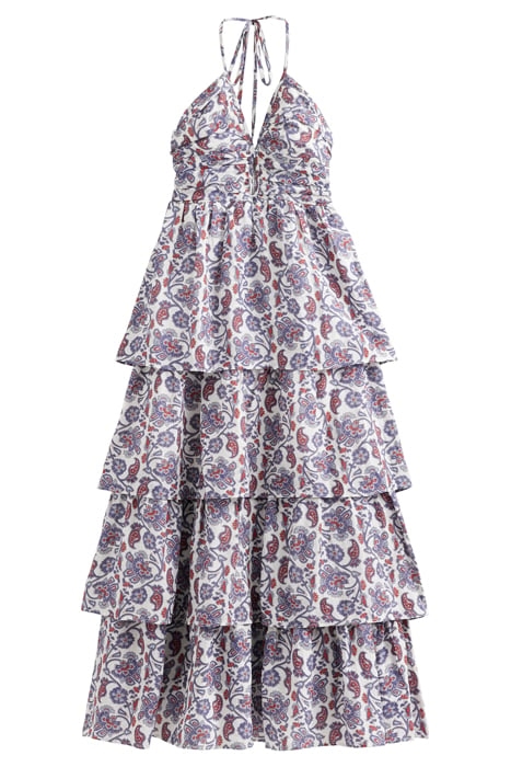 RUCHED TIERED MAXI DRESS NIGHTSHADOW BLUE 3