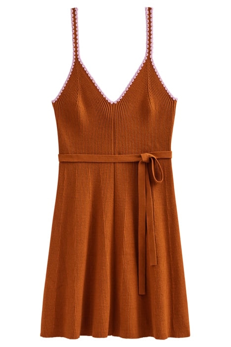 CROCHET-TRIM KNITTED DRESS PUMPKIN 4