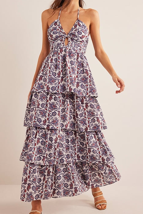 RUCHED TIERED MAXI DRESS NIGHTSHADOW BLUE 1