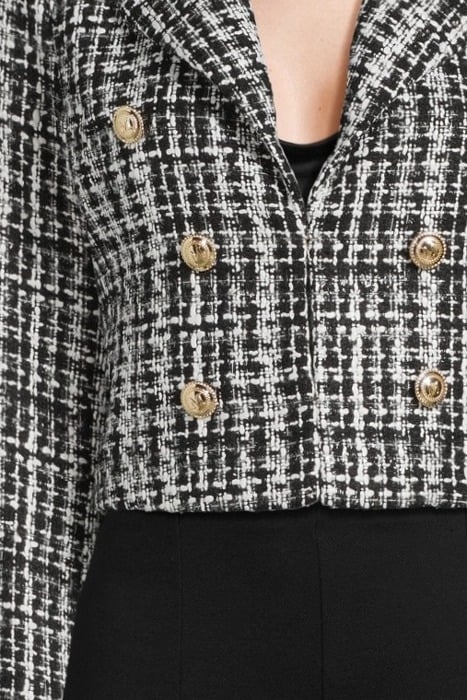 MEGAN SHORT JACKET CHECK BLACK AND BLAZER WHIT 4