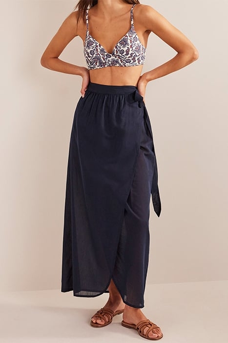 CAPRI CUP-SIZE BIKINI TOP IVORY, BLUE PAISLEY 4