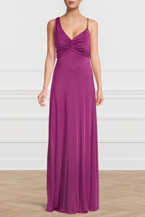 EMILIA LONG DRESS VIOLET FLOWER 1