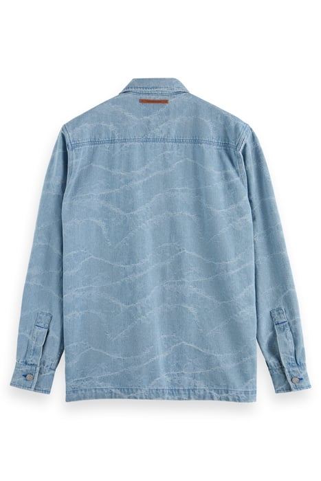 DENIM WAVES JACQUARD WORKWEAR JACKET INDIGO WAVE JACQUARD 2