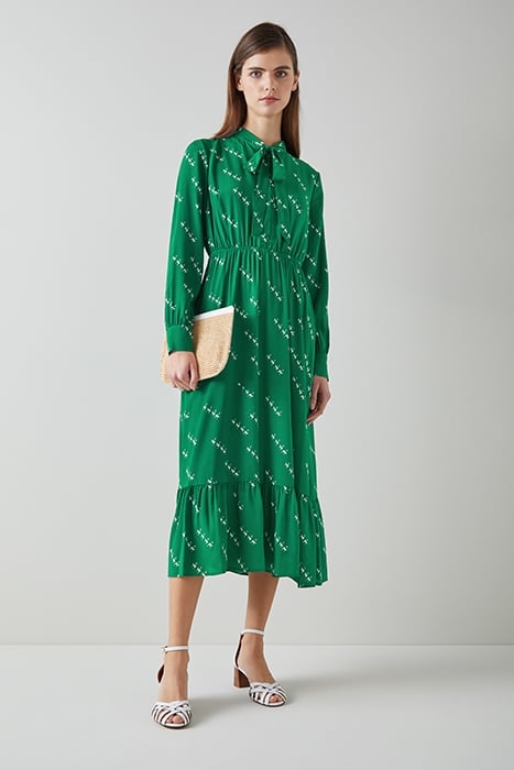 DR BRIDGET MONKEY DRESS GREEN/CREAM 1