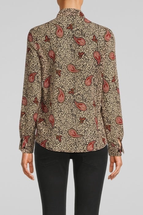ECRU RECYCLED PAISLEY LEOPARD PRINT SHIRT 2