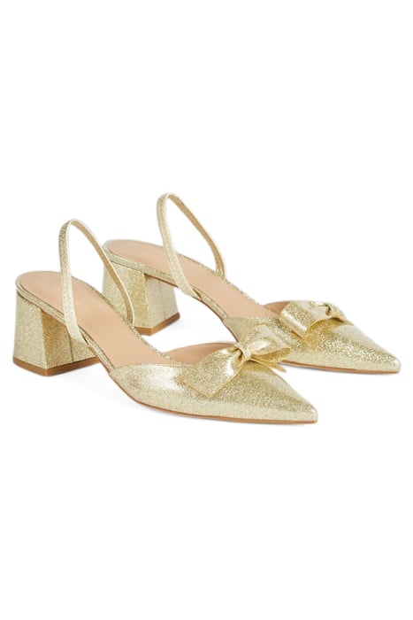 OC CADENCE BOW SLINGBACK GOLD 2