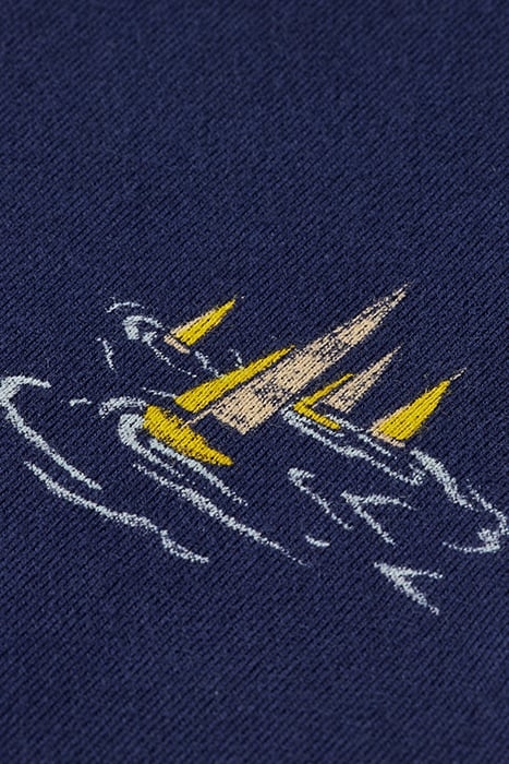 ALL OVER PRINT SWEATSHIRT NAVY BLUE SAILBOAT AOP 3