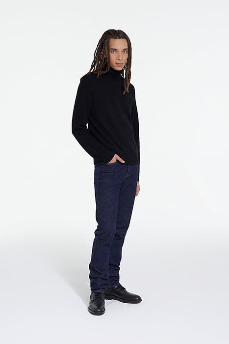 MOCK NECK SWEATER WITH POINT DETAILS ON THE SIDE BLACK 3