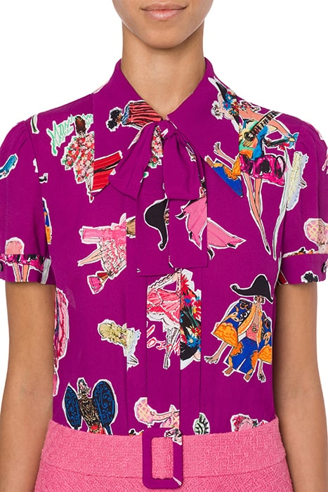 FASHION SKETCHES GEORGETTE AND BOUCLÉ DRESS PINK 4