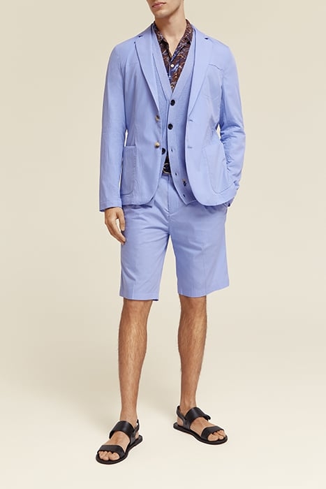 UNCONSTRUCTED COTTON-BLEND POPLIN BLAZER OCEAN MIST 2