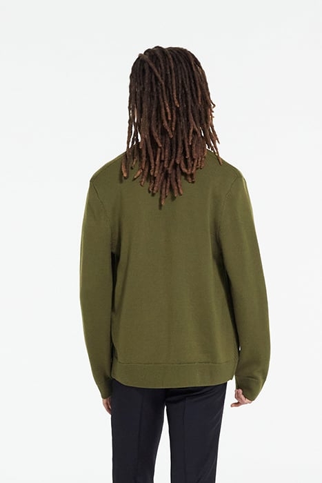 CARDIGAN WITH POINT DETAILS KAKI 2