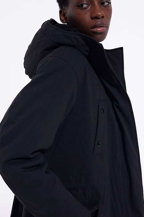 FAUX SHEEP LINED PARKA BLACK 4
