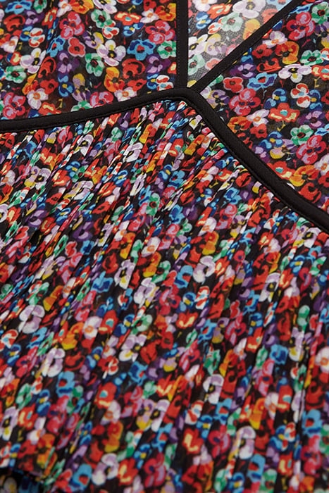 LONG-SLEEVED DRESS WITH SHORT PLEATED SKIRT MULTICOLOR 2