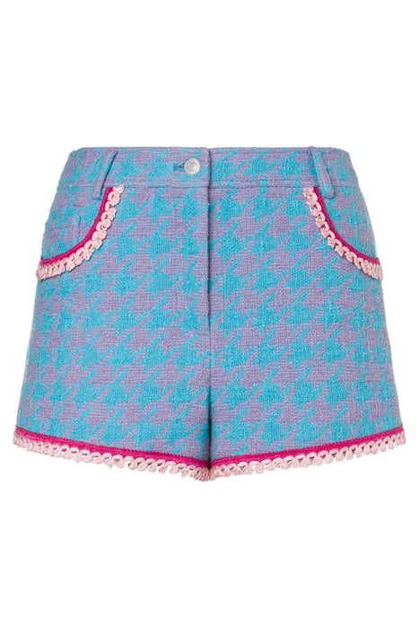 HOUNDSTOOTH SHORTS IN COTTON AND NYLON BLUE 3