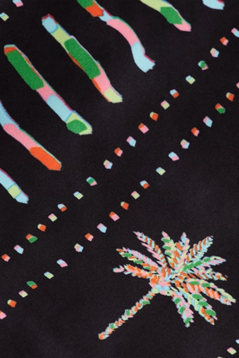 MID LENGTH SWIM SHORT ALL OVER PRINT MULTI PALMTREES 8