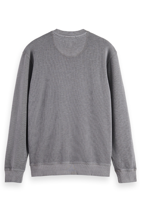 GARMENT-DYED STRUCTURED SWEATSHIRT SEAL GREY 2