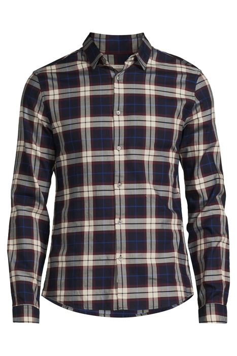 BURGUNDY CHECK SLIM SHIRT BURGUNDY 3