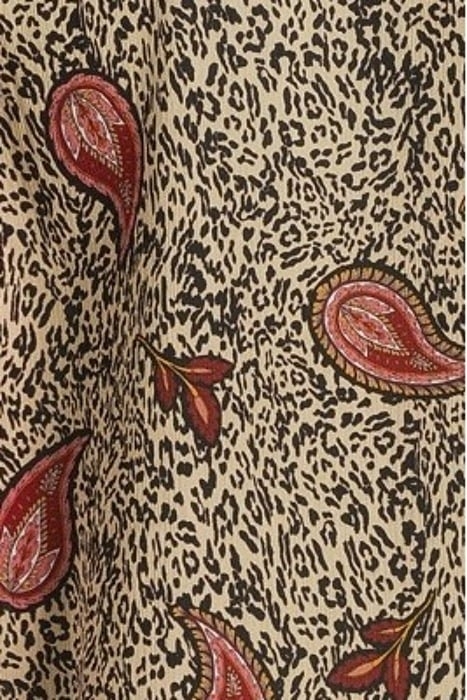 ECRU RECYCLED PAISLEY LEOPARD PRINT SHIRT 5
