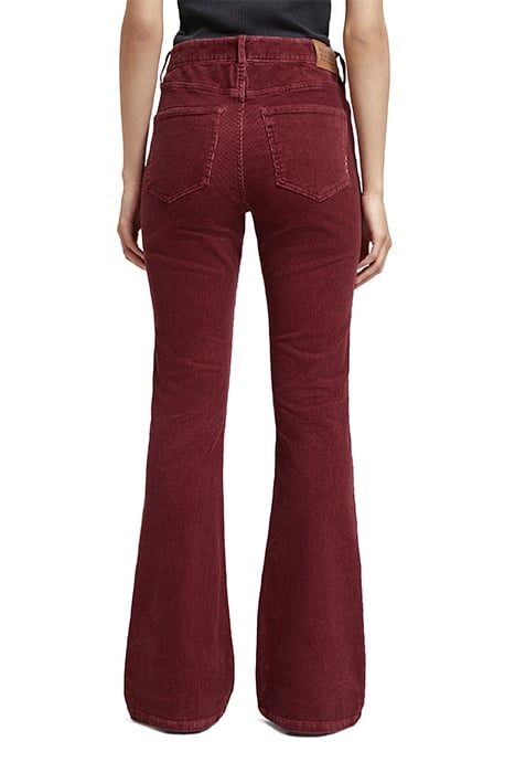 THE CHARM - HIGH RISE FLARED PANTS IN GARMENT DYE CORDUROY B 2