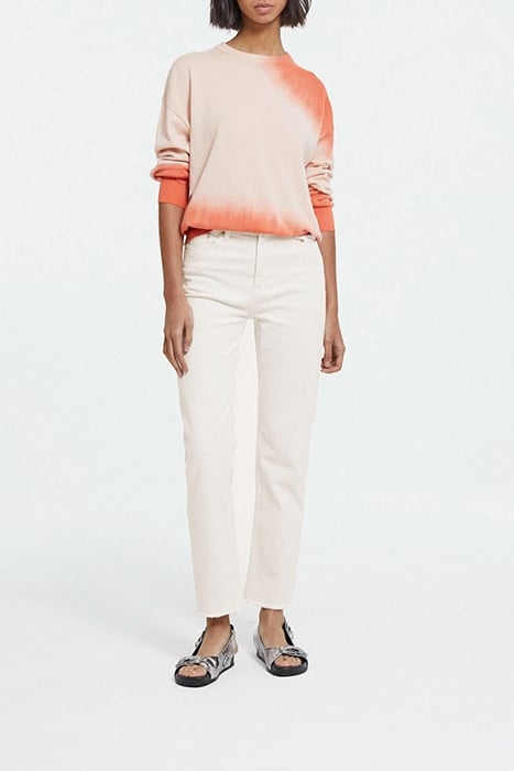 TYE AND DYE ROUND NECK SWEATER PEACH 3