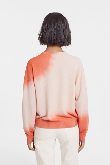 TYE AND DYE ROUND NECK SWEATER PEACH 2