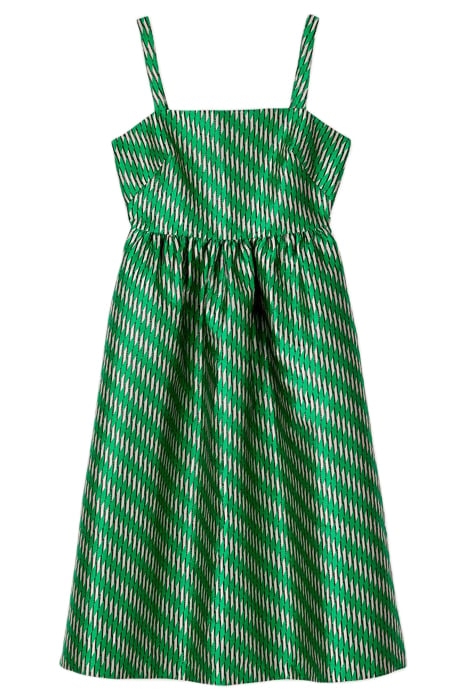 DR ELODIE JACQUARD DRESS GREEN 3