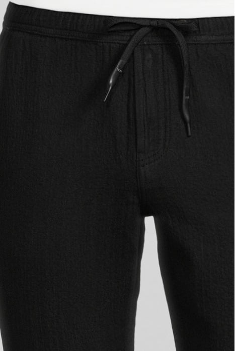 MEN'S BLACK TEXTURED ORGANIC COTTON COMFORT JOGGERS BLACK 4