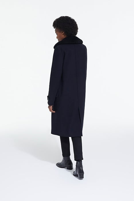 LONG CROSSOVER PEA STYLE COAT NAVY 2