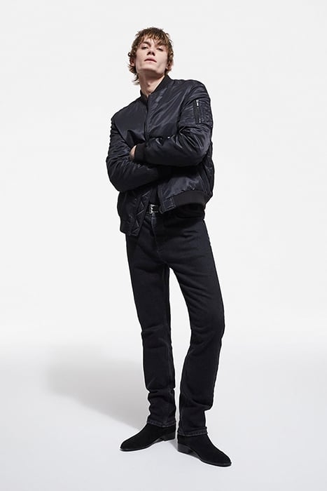 BOMBERS SHAPED JACKET WITH RIBBED EDGES BLACK 3