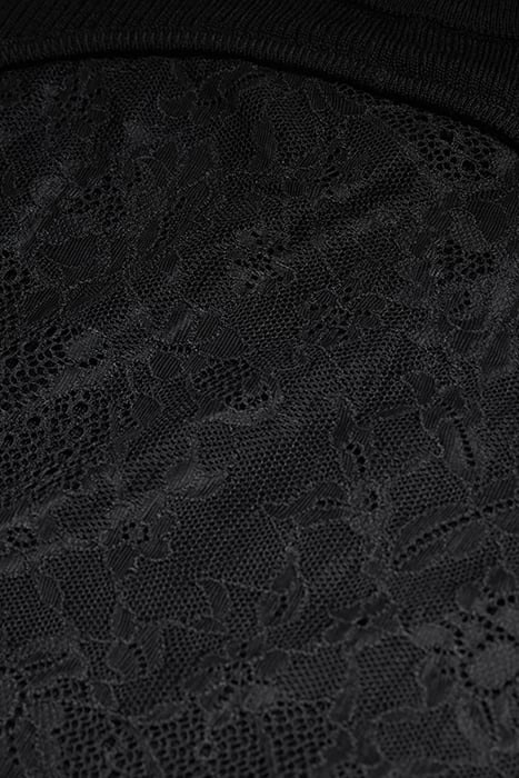 SWEATER WITH SHIFT BACK AND LACE INSERT BLACK 7