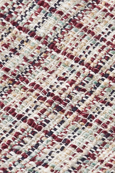 BOUCLE TWEED HIGH RISE MINI SKIRT ECRU LUREX MELANGE 8