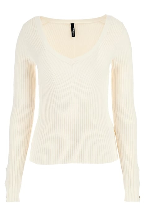 MARCIANO BY GUESS ALICE LS VN SWEATER PALE PEARL 4