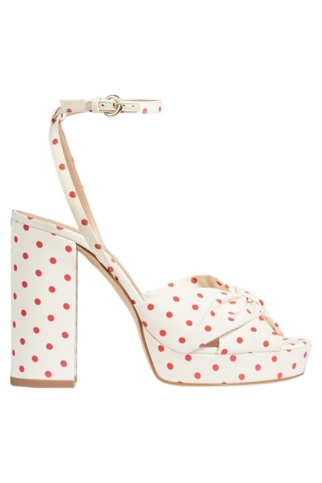 FS AMANDA FABRIC SANDAL IVORY/RED 1