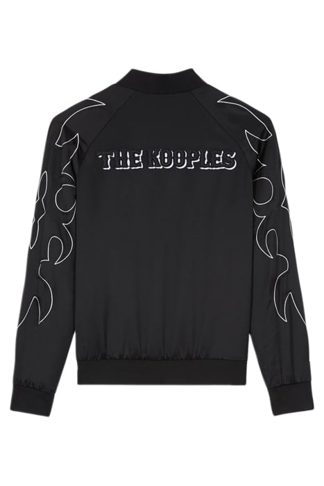 RIBBED EDGE JACKET WITH SNAP BUTTONS AND EMBROIDERED DETAILS 2