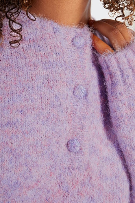 VIOLET MARL KNIT SWEATER WITH BUTTONED NECK 7