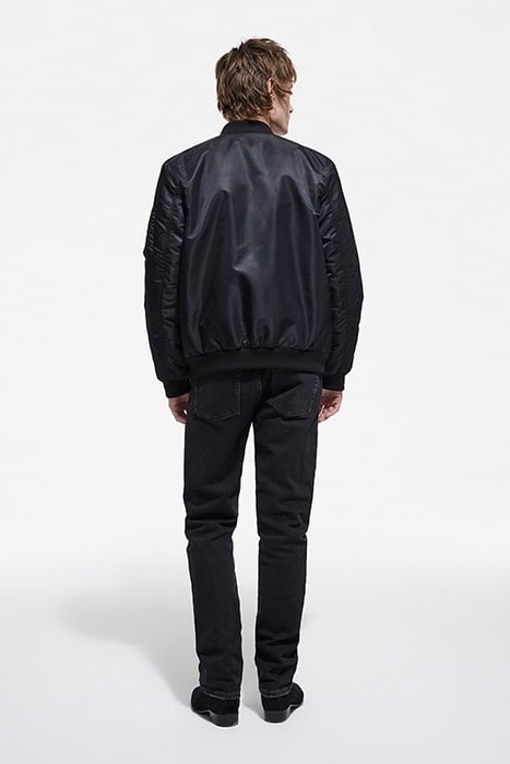 BOMBERS SHAPED JACKET WITH RIBBED EDGES BLACK 4