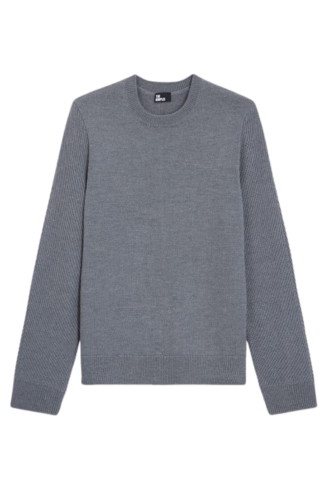 ROUND NECK SWEATER WITH POINT DETAILS ON THE SIDE MIDDLE GRE 5